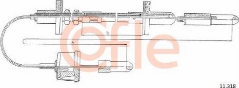 Cofle 92.11.318 - Clutch Cable car-mod.net