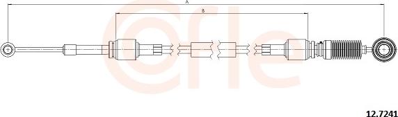 Cofle 92.12.7241 - Cable, tip, manual transmission car-mod.net