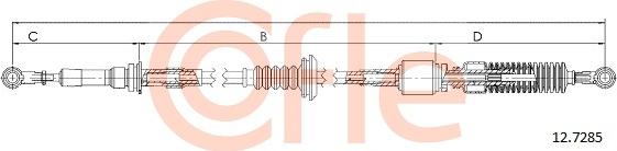 Cofle 92.12.7285 - Cable, tip, manual transmission car-mod.net