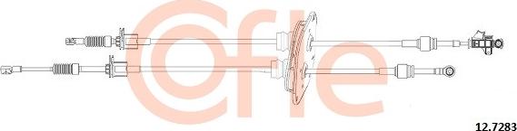 Cofle 92.12.7283 - Cable, tip, manual transmission car-mod.net