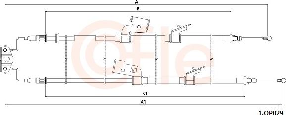 Cofle 92.1.OP029 - Cable, parking brake car-mod.net