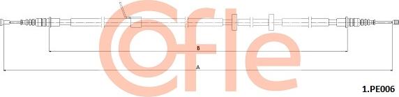 Cofle 92.1.PE006 - Cable, parking brake car-mod.net