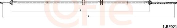 Cofle 92.1.RE021 - Cable, parking brake car-mod.net