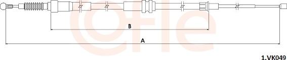 Cofle 92.1.VK049 - Cable, parking brake car-mod.net
