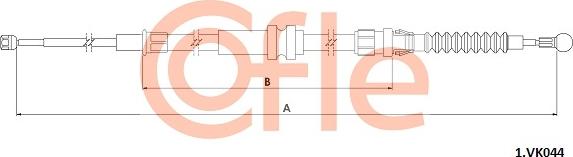 Cofle 92.1.VK044 - Cable, parking brake car-mod.net