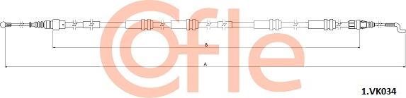 Cofle 92.1.VK034 - Cable, parking brake car-mod.net