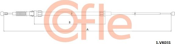 Cofle 92.1.VK031 - Cable, parking brake car-mod.net
