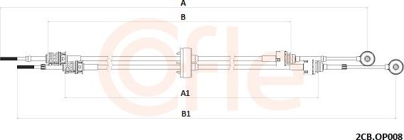 Cofle 92.2CB.OP008 - Cable, tip, manual transmission car-mod.net