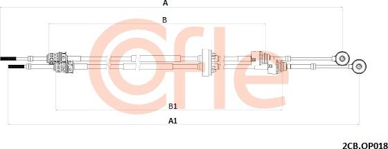 Cofle 92.2CB.OP018 - Cable, tip, manual transmission car-mod.net