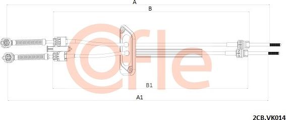 Cofle 92.2CB.VK014 - Cable, tip, manual transmission car-mod.net