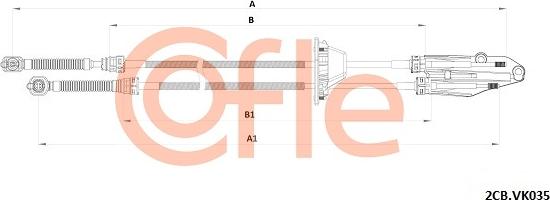 Cofle 92.2CB.VK035 - Cable, tip, manual transmission car-mod.net