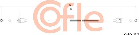 Cofle 92.2CT.VL001 - Cable, tip, manual transmission car-mod.net