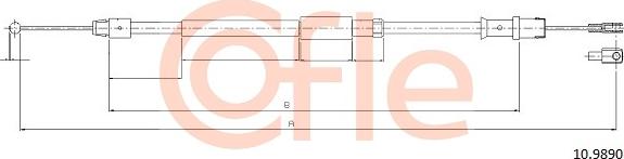 Cofle 92.10.9890 - Cable, parking brake car-mod.net