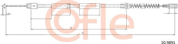 Cofle 92.10.9891 - Cable, parking brake car-mod.net