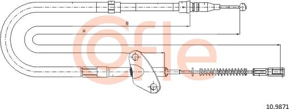 Cofle 10.9871 - Cable, parking brake car-mod.net