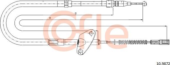 Cofle 10.9872 - Cable, parking brake car-mod.net