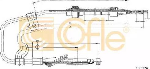 Cofle 10.5224 - Cable, parking brake car-mod.net