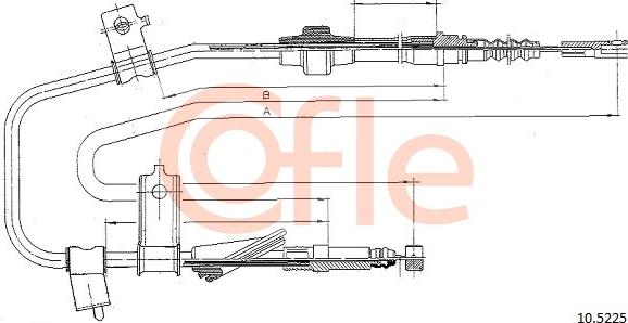 Cofle 10.5225 - Cable, parking brake car-mod.net