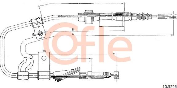 Cofle 10.5226 - Cable, parking brake car-mod.net