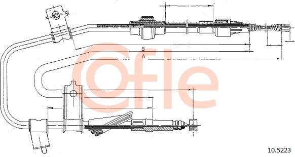 Cofle 10.5223 - Cable, parking brake car-mod.net