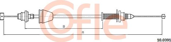 Cofle 10.0391 - Accelerator Cable car-mod.net