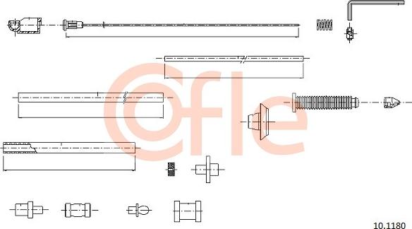 Cofle 10.1180 - Accelerator Cable car-mod.net