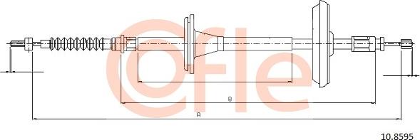 Cofle 10.8595 - Cable, parking brake car-mod.net