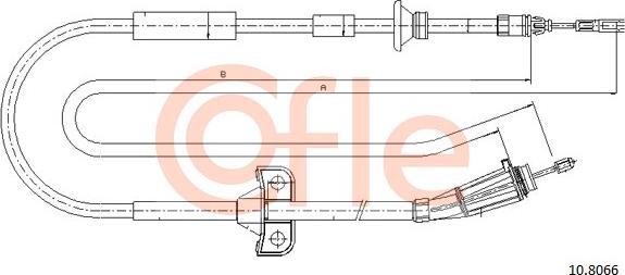 Cofle 10.8066 - Cable, parking brake car-mod.net