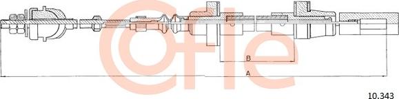 Cofle 92.10.343 - Clutch Cable car-mod.net