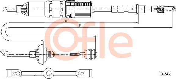 Cofle 10.342 - Clutch Cable car-mod.net