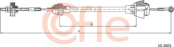 Cofle 10.3601 - Clutch Cable car-mod.net