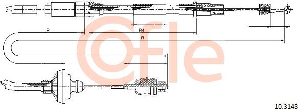 Cofle 10.3148 - Clutch Cable car-mod.net