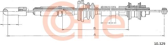 Cofle 10.329 - Clutch Cable car-mod.net