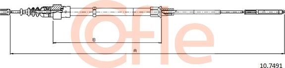 Cofle 10.7491 - Cable, parking brake car-mod.net