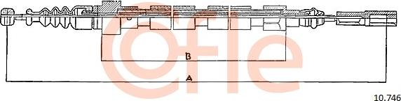 Cofle 92.10.746 - Cable, parking brake car-mod.net
