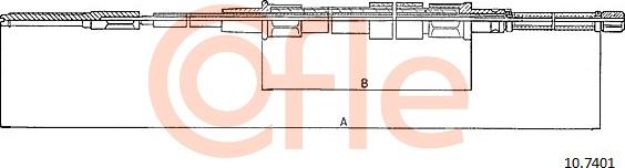 Cofle 10.7401 - Cable, parking brake car-mod.net