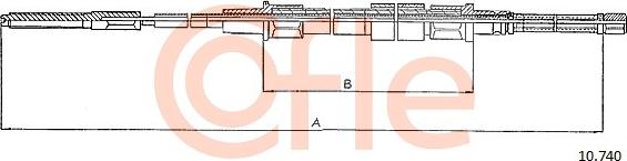 Cofle 10.740 - Cable, parking brake car-mod.net