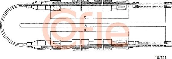 Cofle 10.741 - Cable, parking brake car-mod.net