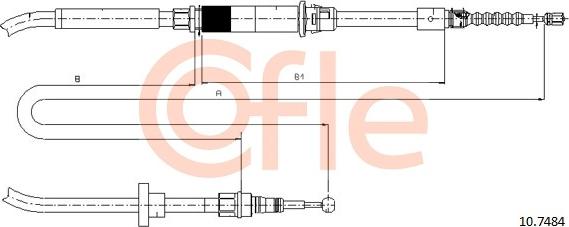 Cofle 10.7484 - Cable, parking brake car-mod.net