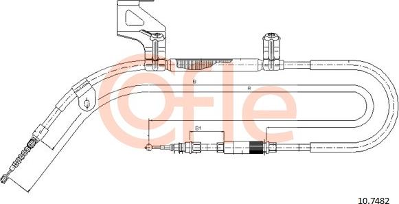 Cofle 10.7482 - Cable, parking brake car-mod.net