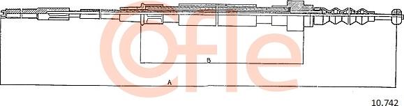 Cofle 92.10.742 - Cable, parking brake car-mod.net