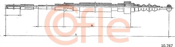 Cofle 92.10.747 - Cable, parking brake car-mod.net