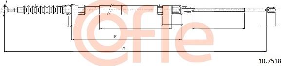 Cofle 92.10.7518 - Cable, parking brake car-mod.net