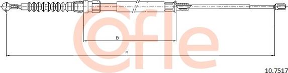 Cofle 10.7517 - Cable, parking brake car-mod.net