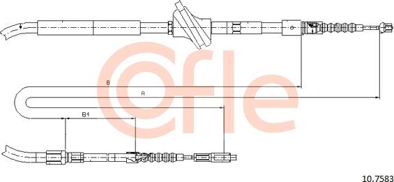 Cofle 10.7583 - Cable, parking brake car-mod.net