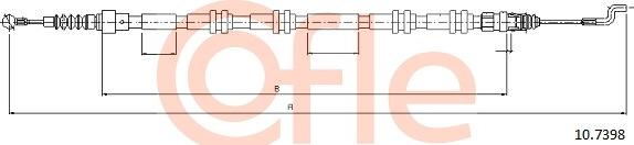 Cofle 10.7398 - Cable, parking brake car-mod.net