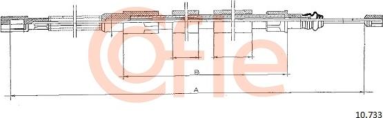 Cofle 10.733 - Cable, parking brake car-mod.net