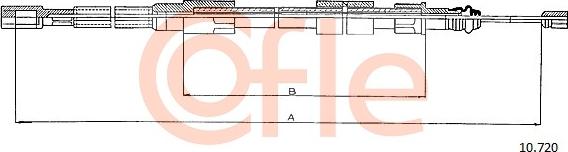 Cofle 10.720 - Cable, parking brake car-mod.net