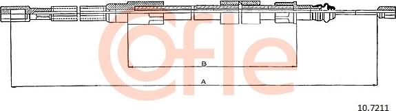 Cofle 10.7211 - Cable, parking brake car-mod.net