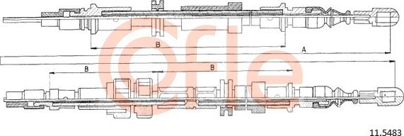 Cofle 92.11.5483 - Cable, parking brake car-mod.net